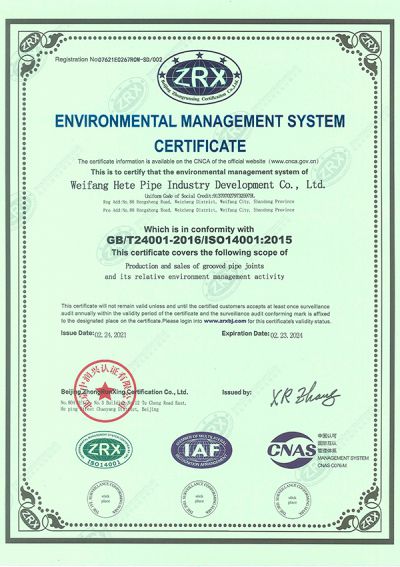 Сертификат системы экологического мененджмента